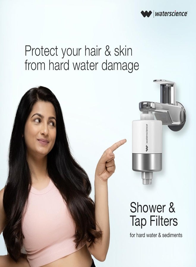 ووتر ساينس جهاز تنقية المياه العسرة WaterScience CLEO للحنفيات والدش | فلتر دش للحمام | مع مجموعة محولات معدنية - Image 2